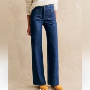Sezane Blue Flare & Wide Leg Jeans